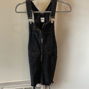 Zara XS Black Denim dress